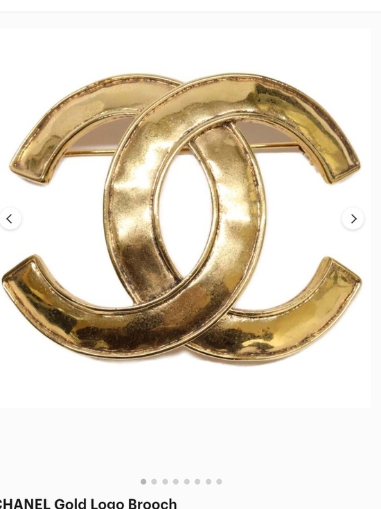 CHANEL Jewelry - CHANEL Gold Double CC Logo Brooch
